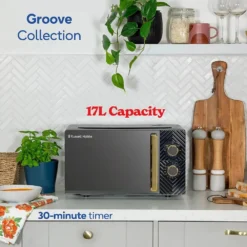 Russell Hobbs RHMM723B 17L Manual Groove Microwave - Black -Quality Home Appliances Store Russell Hobbs RHMM723B 17L Manual Groove Microwave Black Russell Hobbs 72224170