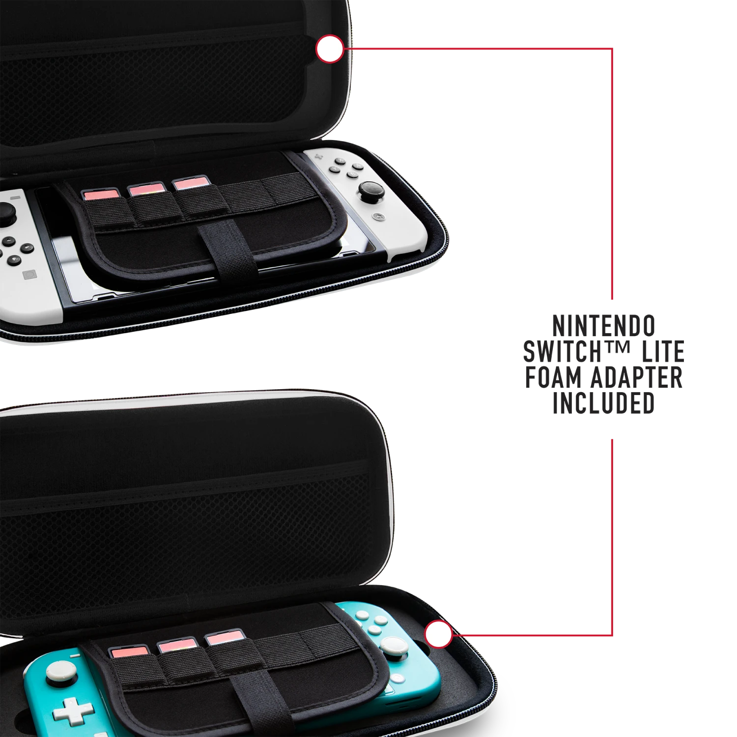 Stealth Hard-Shell Premium Travel Case For Nintendo Switch, Switch Lite & Switch OLED - Black And White 3 Stealth Hard-Shell Premium Travel Case For Nintendo Switch, Switch Lite & Switch OLED - Black And White - Image 3