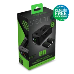 Stealth SX-C10 X Twin Rechargeable Battery Packs For Xbox One, Series S/X - Black