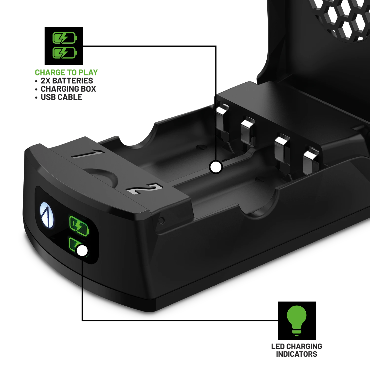 Stealth SX-C10 X Twin Rechargeable Battery Packs For Xbox One, Series S/X - Black 4 Stealth SX-C10 X Twin Rechargeable Battery Packs For Xbox One, Series S/X - Black - Image 4