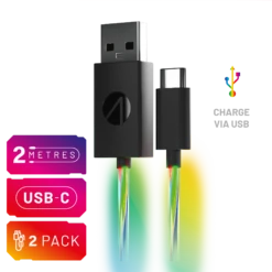 Stealth Light Up Charging Cables Multiformat - 2m Twin Pack 8 Stealth Light Up Charging Cables Multiformat - 2m Twin Pack -Quality Home Appliances Store XP LED 2M 2