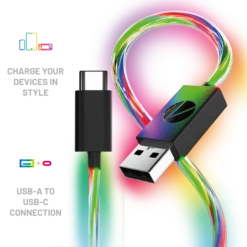 Stealth Light Up Charging Cables Multiformat - 2m Twin Pack 10 Stealth Light Up Charging Cables Multiformat - 2m Twin Pack -Quality Home Appliances Store XP LED 2M 5