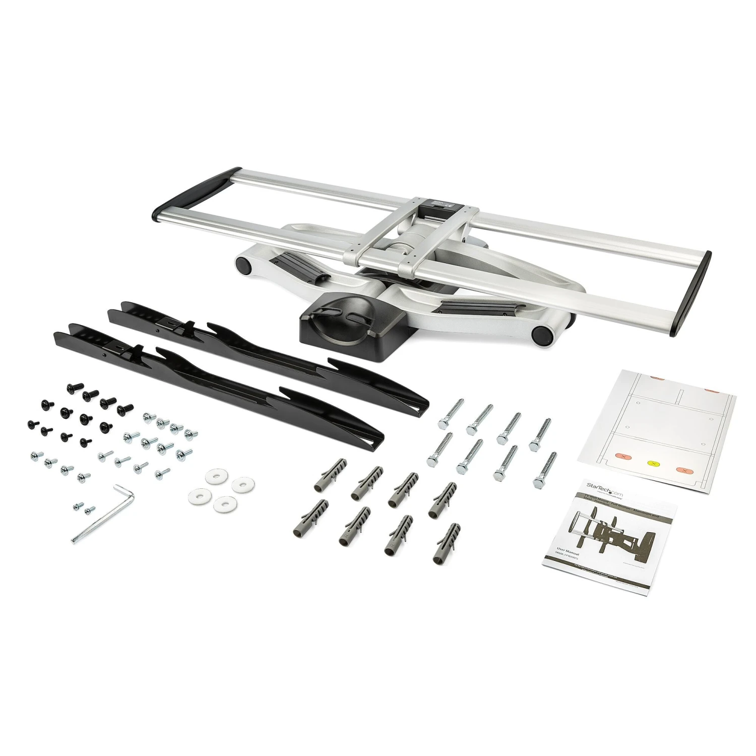 StarTech.com Full Motion TV Wall Mount - Heavy Duty Articulating TV Wall Mount Bracket For 32" To 75" (165lb/75kg) VESA Display - Universal Adjustable Tilt/Swivel Flat Screen Arm - Silver 9 StarTech.com Full Motion TV Wall Mount - Heavy Duty Articulating TV Wall Mount Bracket For 32" To 75" (165lb/75kg) VESA Display - Universal Adjustable Tilt/Swivel Flat Screen Arm - Silver - Image 9