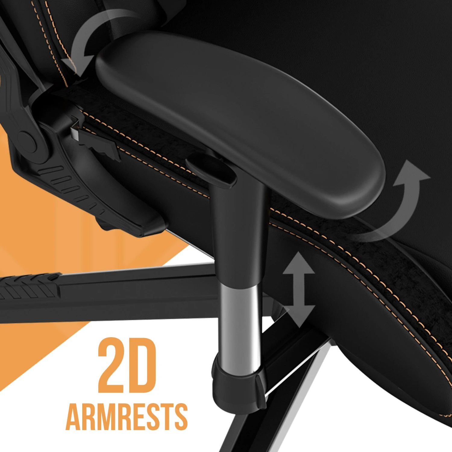 Anda Seat Jungle 2 PC Gaming Chair Upholstered Padded Seat Black, Yellow 19 Anda Seat Jungle 2 PC Gaming Chair Upholstered Padded Seat Black, Yellow - Image 19