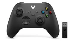 Microsoft Xbox Wireless Controller + Wireless Adapter For Windows 10 Black Gamepad PC, Xbox One, Xbox One S, Xbox One X, Xbox Series S, Xbox Series X