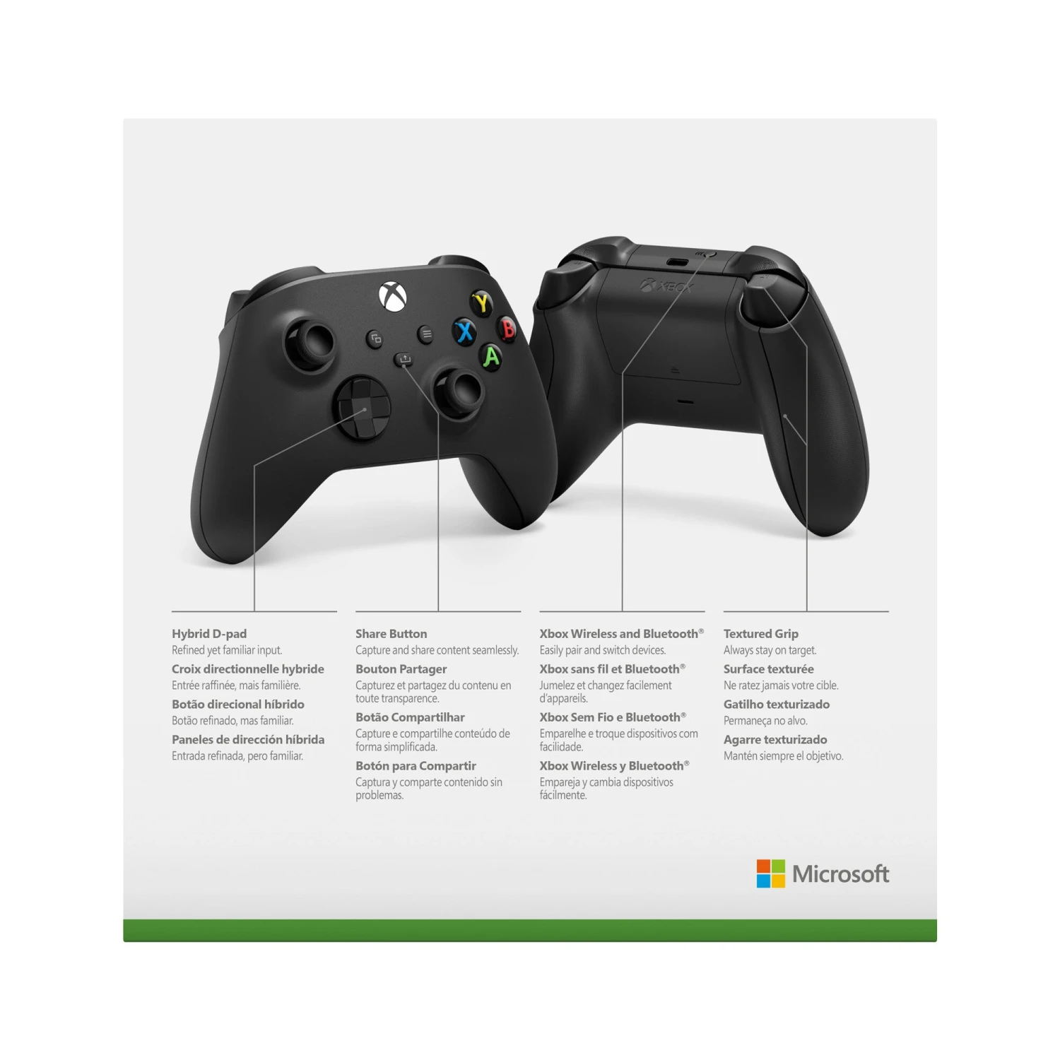 Microsoft Xbox Wireless Controller Black Bluetooth/USB Gamepad Analogue / Digital Xbox One, Xbox One S, Xbox One X 5 Microsoft Xbox Wireless Controller Black Bluetooth/USB Gamepad Analogue / Digital Xbox One, Xbox One S, Xbox One X - Image 5
