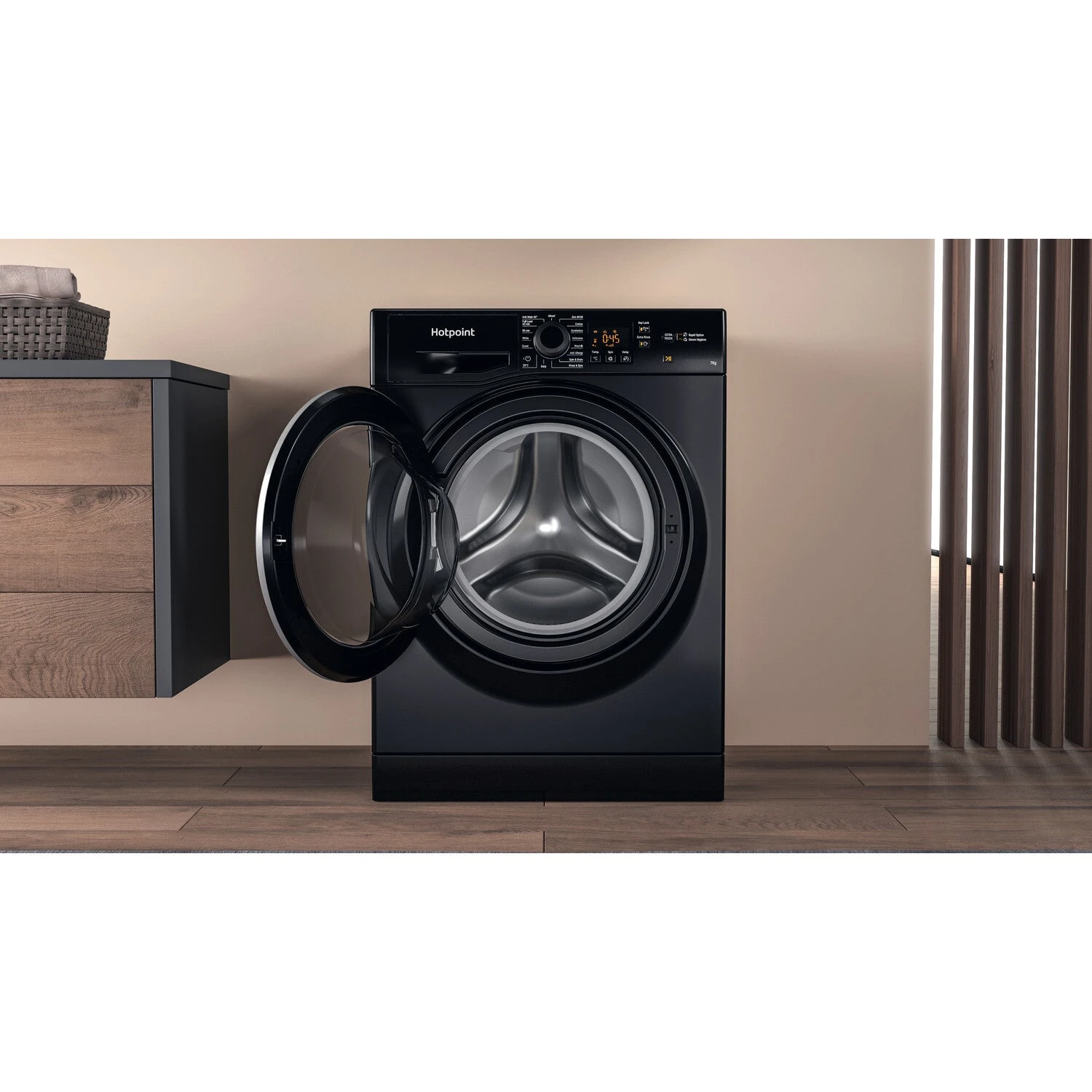 Hotpoint NSWM 743U BS UK N Washing Machine Front-load 7 Kg 1400 RPM Black 8 Hotpoint NSWM 743U BS UK N Washing Machine Front-load 7 Kg 1400 RPM Black - Image 8