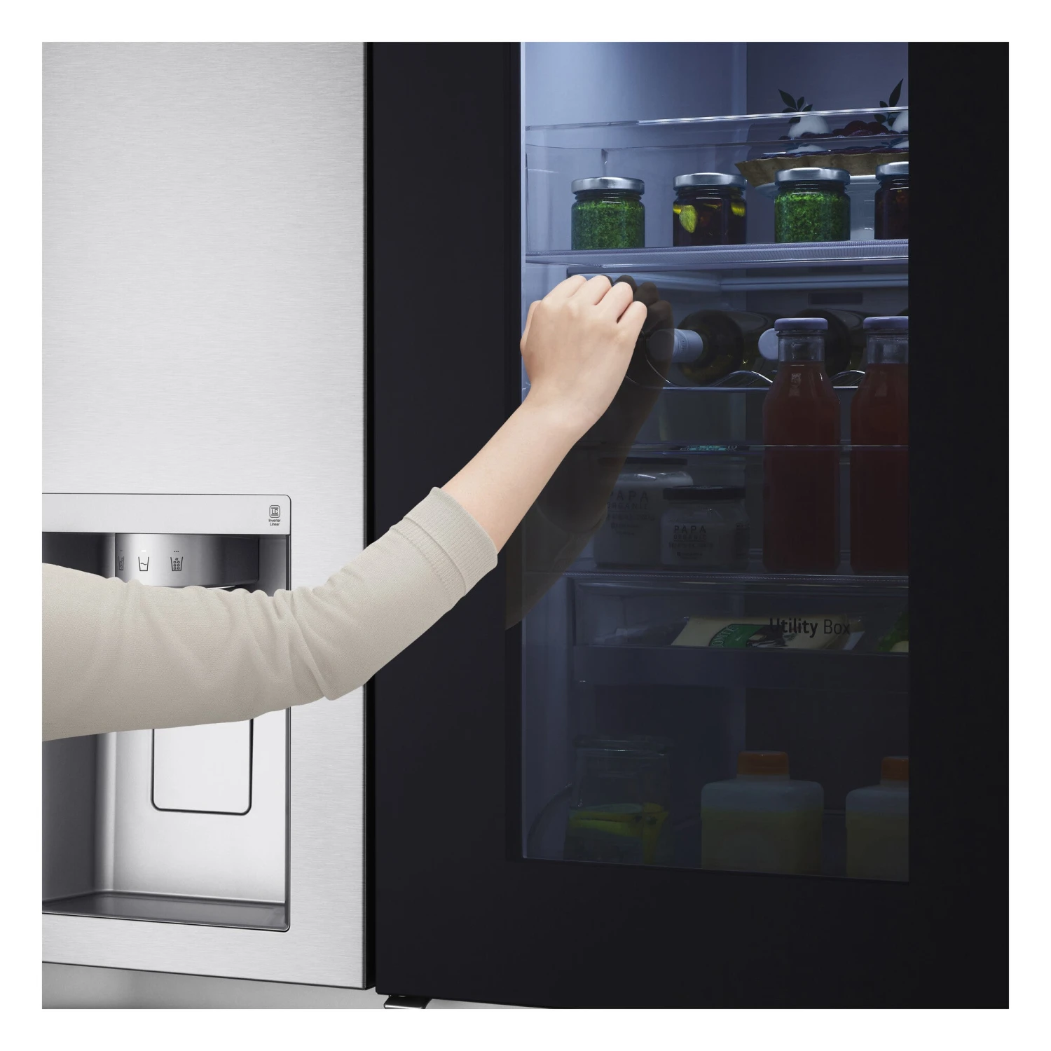 LG InstaView ™ ThinQ™ GSXV90BSAE American Fridge Freezer 2 LG InstaView ™ ThinQ™ GSXV90BSAE American Fridge Freezer - Image 2